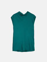 Satin Cowl Neck Top | Green