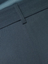 Satin Pleat Trouser | Blue