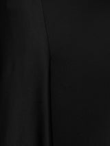 Satin Bias Asymmetric Skirt | Black