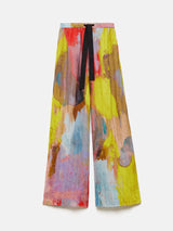 Roksanda Plisse Silk Trouser | Multi