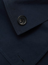 Cropped Cotton Trench Jacket | Navy