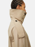 Cropped Cotton Trench Jacket | Stone