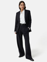 Nik Crosshatch Trouser | Navy