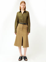 Cotton Poplin Shirt | Khaki