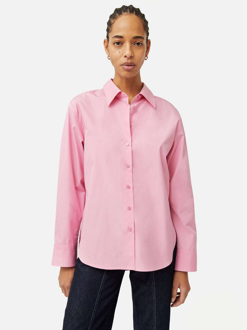 Button It Poplin Shirt (Pink) main image 0