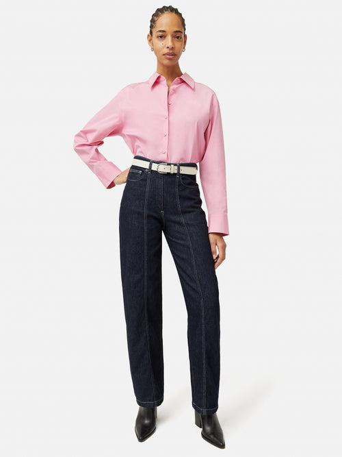 Cotton Poplin Shirt | Pink
