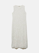 Printed Sheer Jersey Dress | White