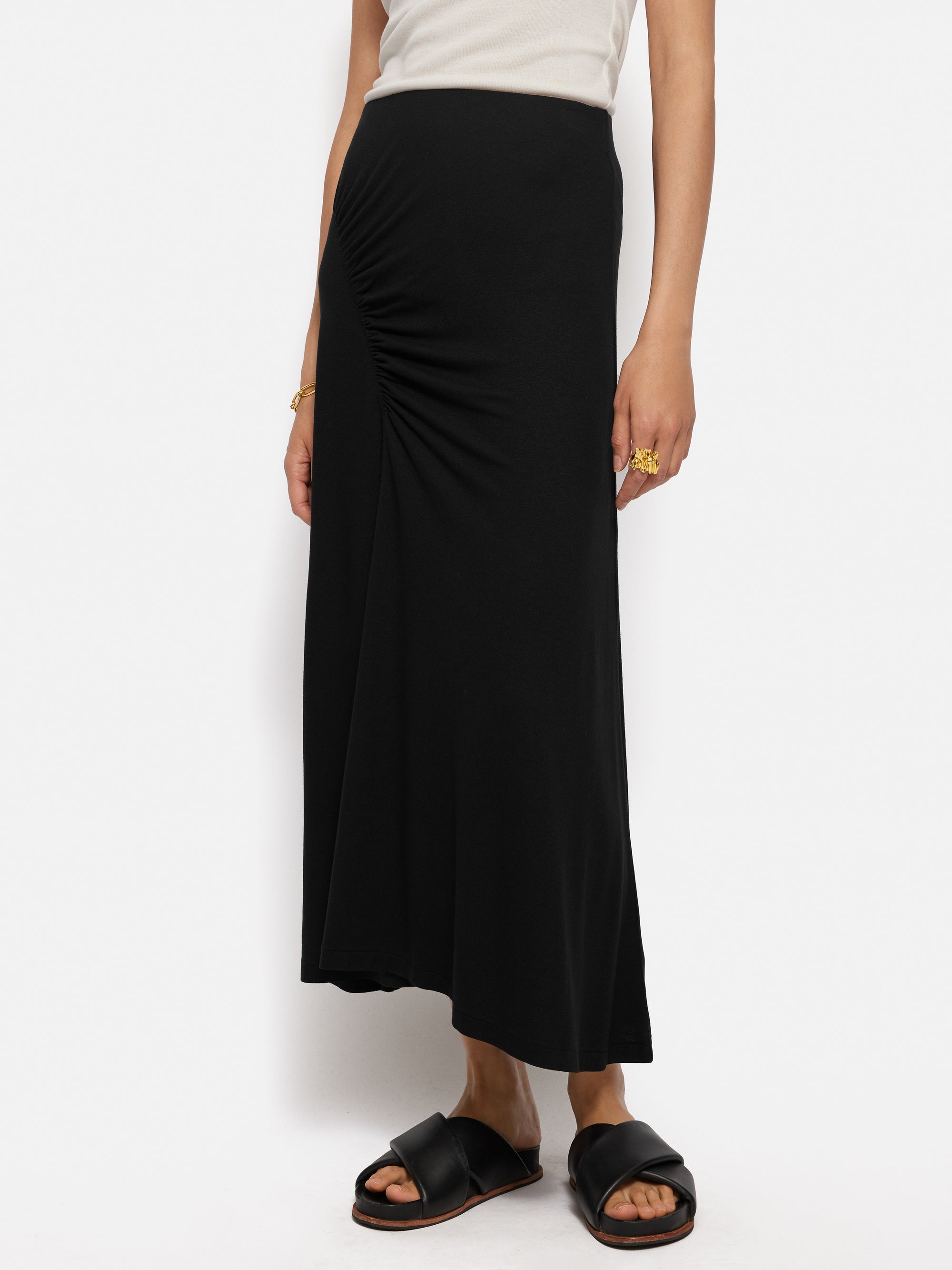 CINCHED JERSEY SKIRT GRIEGE main image 0