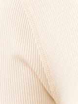 Scoop Neck Rib Top | Ecru