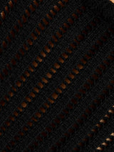 Linear Pointelle Tank | Black