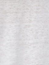 Linen Blythe Half Sleeve Tee | White