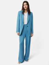 Linen Blythe Half Sleeve Tee | White