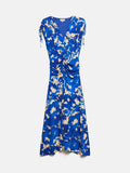 Silhouette Peony Jersey Dress | Blue