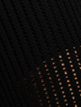 Linear Pointelle Trouser | Black