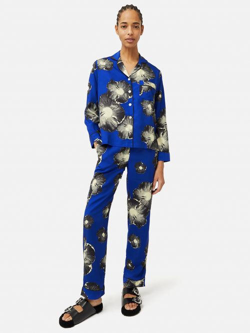 Digital Floral Modal Pyjama | Blue