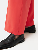 Italian Modern Crepe Sailor Trouser | Coral