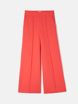 Italian Modern Crepe Sailor Trouser | Coral
