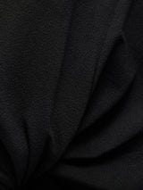 Knotted Front Long Sleeve Top | Black