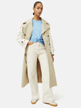 Knotted Front Long Sleeve Top | Blue