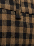 Dale Linen Check Trouser | Khaki