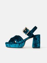 Savanna Platform Sandal | Teal