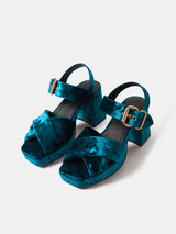 Savanna Platform Sandal | Teal