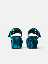Savanna Platform Sandal | Teal