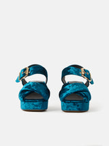 Savanna Platform Sandal | Teal