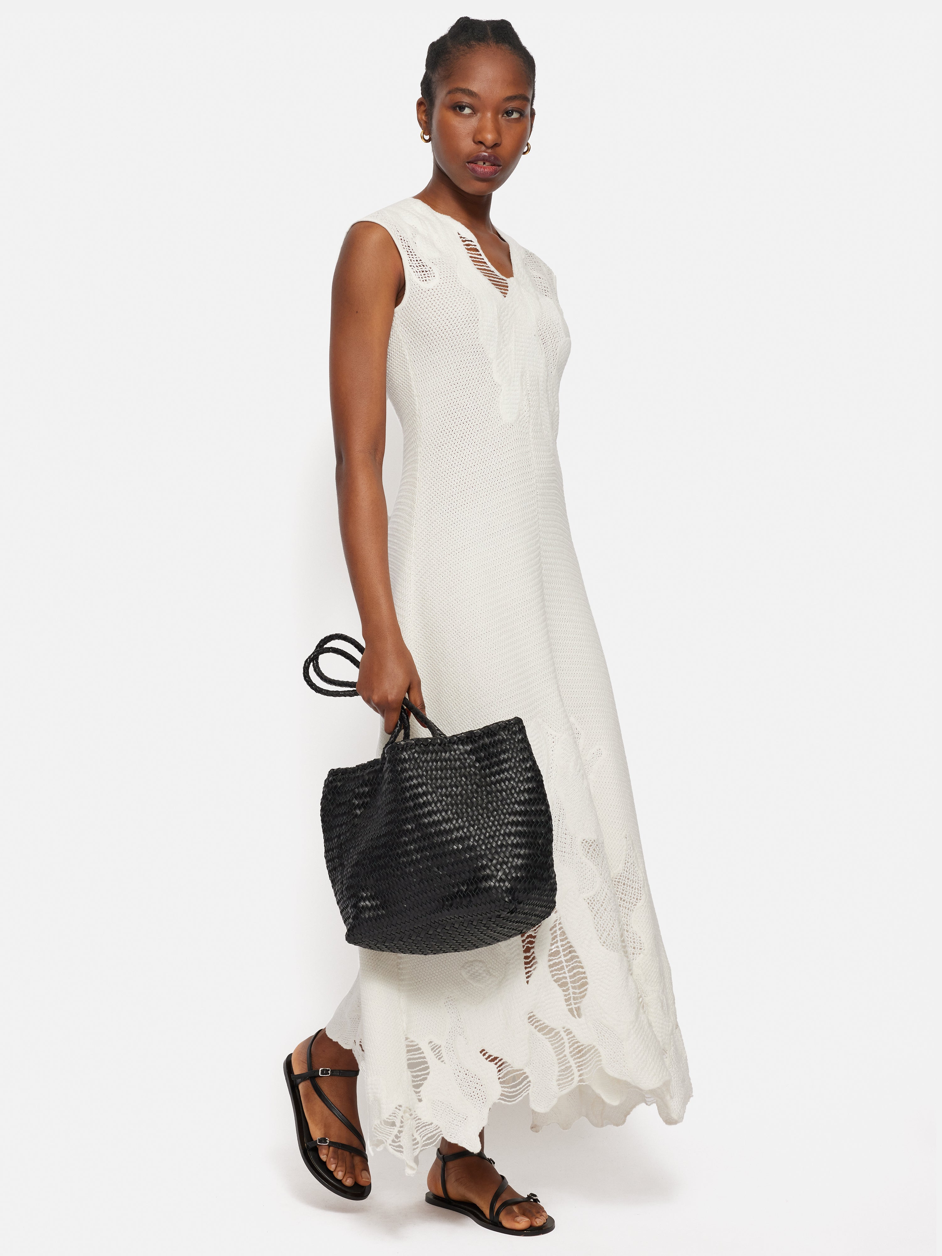Abstract Lace Embroidery Dress | Ivory  Jigsaw