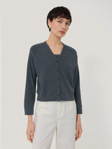 Cotton Luxe Cardigan | Steel Grey