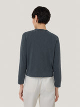 Cotton Luxe Cardigan | Steel Grey