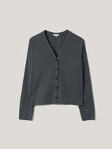 Cotton Luxe Cardigan | Steel Grey