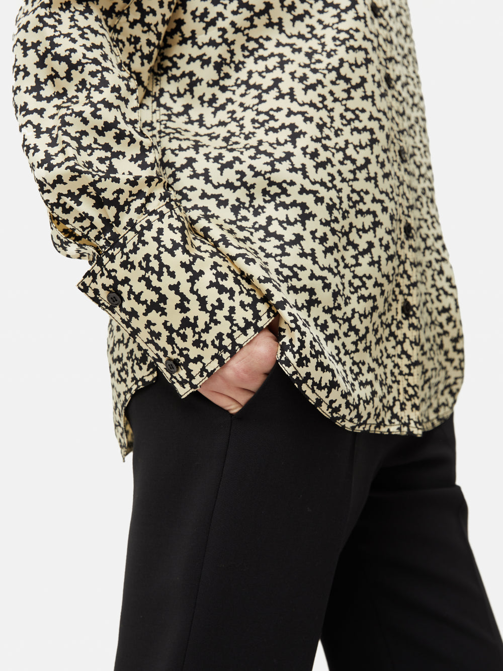 Reef Odyssy Silk Twill Shirt Monochrome Jigsaw