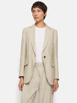 Italian Linen Knox Blazer | Stone