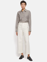 Tyne Wide Leg Cropped Jean | White