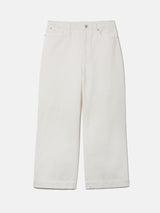 Tyne Wide Leg Cropped Jean | White