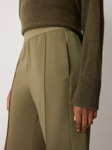 Crepe Split Hem Jogger | Khaki