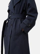 Nelson Cotton Trench Coat | Blue
