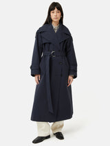 Nelson Cotton Trench Coat | Blue