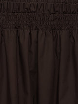 Cotton Poplin Skirt | Brown