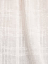 Textured Cotton V Neck Top | White