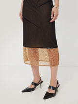 Sequin Mesh Dress | Black