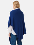 Wool Cashmere Blend Poncho | Blue