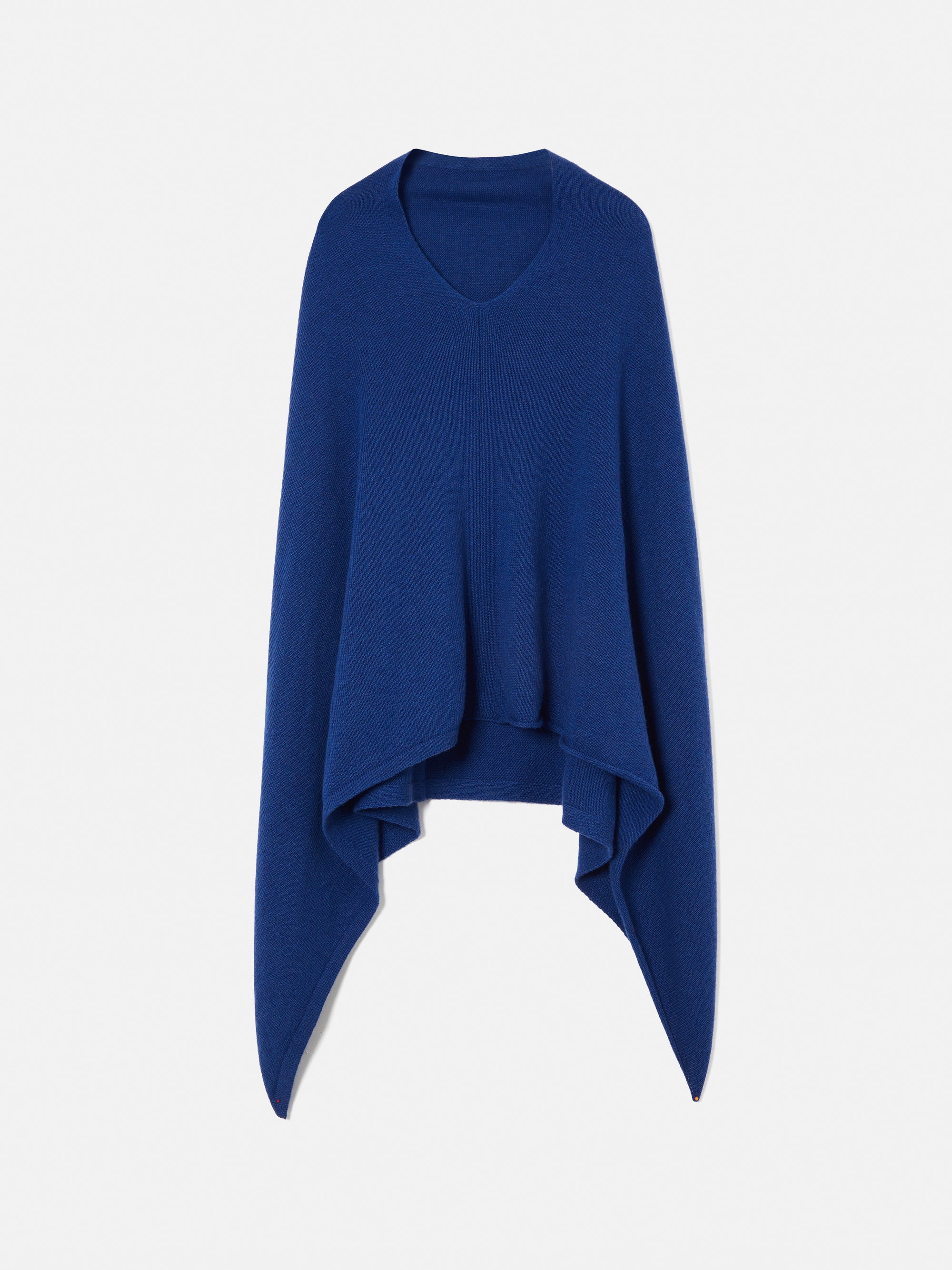 Women's Drape Multi Color Poncho with Tassel