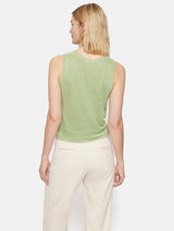 Linen Twist Front Top | Green