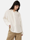 Silk Habotai Relaxed Shirt | Ivory
