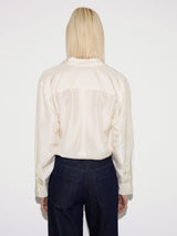 Silk Habotai Relaxed Shirt | Ivory