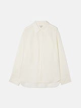 Silk Habotai Relaxed Shirt | Ivory