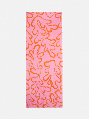 Hydra Coral Gauze Wool Silk Scarf | Pink – Jigsaw