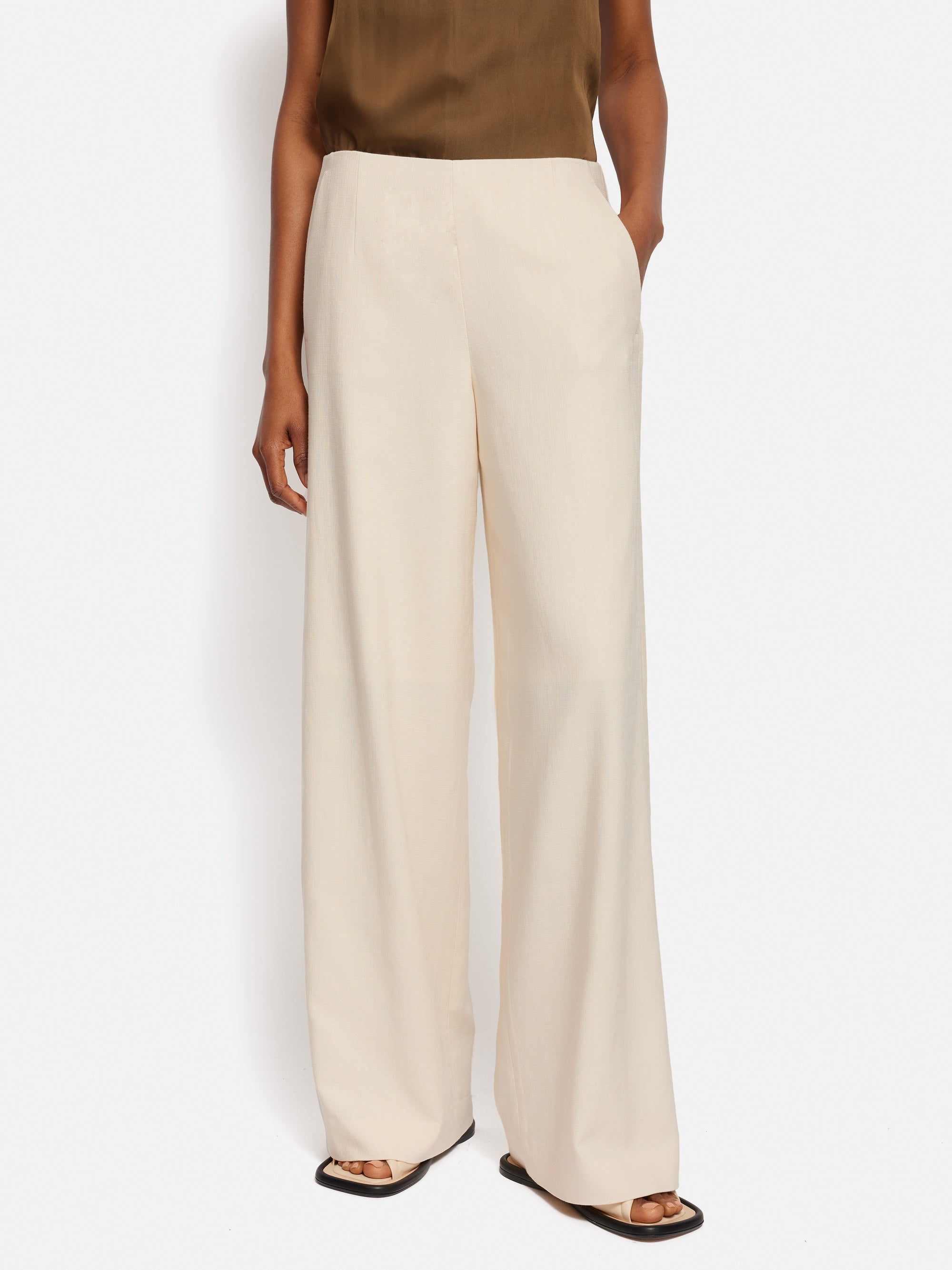 Teal Hopsack Dress Pants